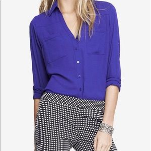 Express portofino button up xl purple 💁🏽‍♀️